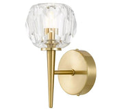 Telbix Lighting Indoor Wall Lights LED Wall Light 1Lt w/ Crystal Glass Lights-For-You ZAHA WB1-AGCR 9329501057650